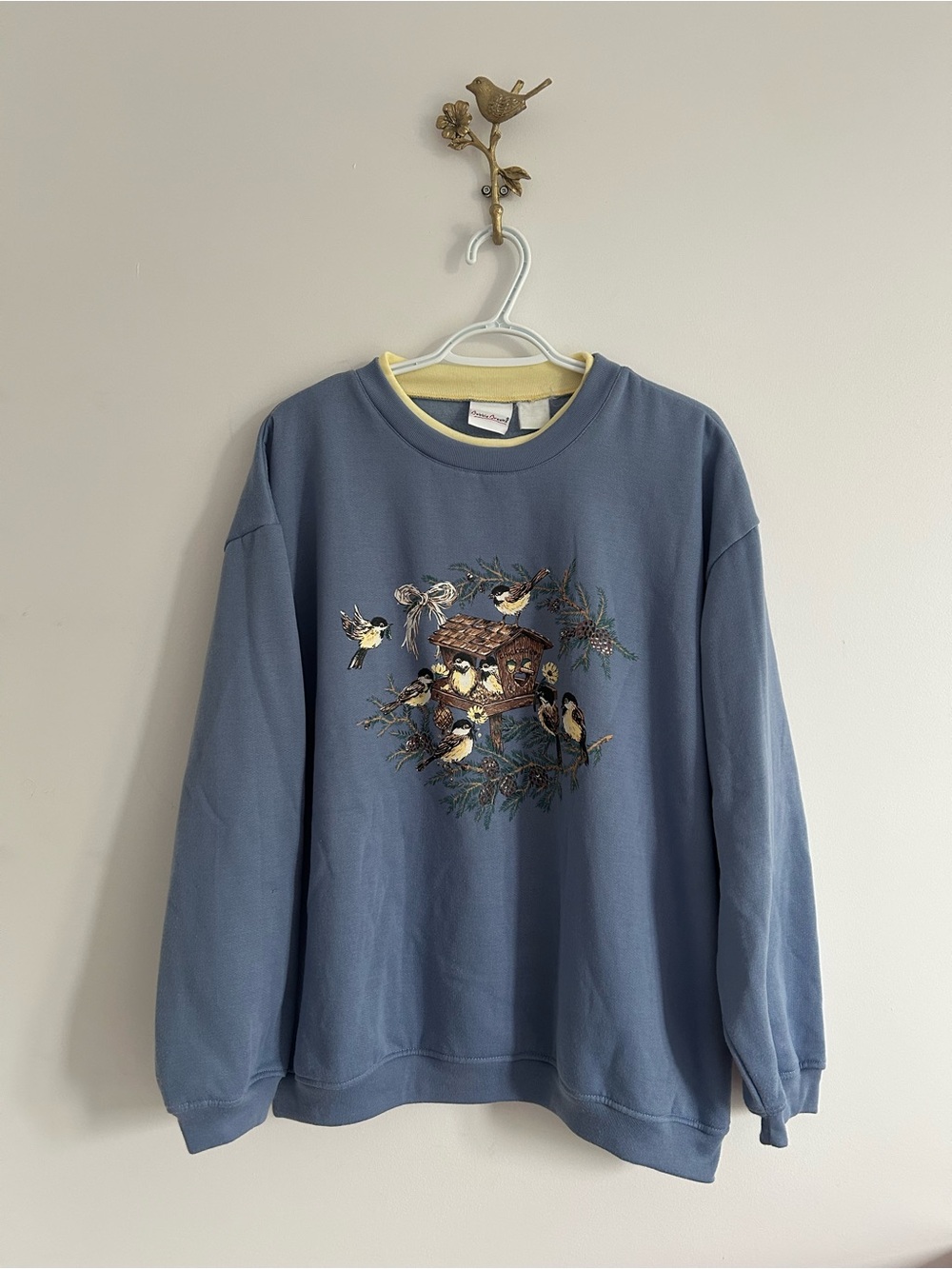 Vintage Grandma Cottage Core Blue Sweater